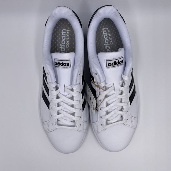 Adidas Grand Court White / Black Mens Shoes - Picture 5 of 8